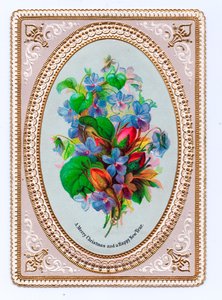Carte de Noël victorienne, vers 1880 - English School