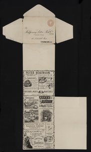 Papeterie postale victorienne de la Halfpenny Letter Post Company, Leadenhall Street, Londres - English School