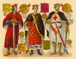 Représentation victorienne : Roi Étienne, Roi Henri II, Roi Richard I