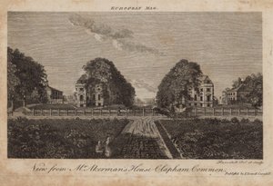 Vue depuis la maison de M. Ackerman, Clapham Common, Surrey - English School