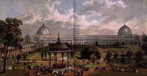 Vue des jardins horticoles de l