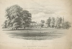 Vue depuis les jardins de The Shrubbery - English School