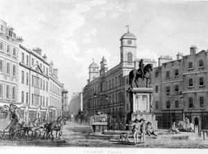 Vue de Charing Cross vers Northumberland House, 1795 - English School