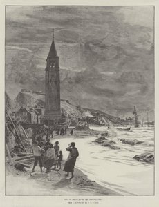 Vue de Zante après le tremblement de terre (gravure)