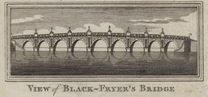 Vue du pont de Blackfriars, Londres (gravure)