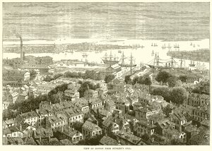 Vue de Boston depuis Bunkers Hill - English School