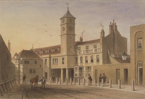 Vue de Bridge House dans Bridge Yard, Tooley Street, 1846 - English School
