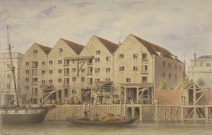 Vue de Chamberlains Wharf, Tooley Street, 1846 - English School