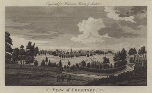Vue de Chertsey, Surrey (gravure) - English School