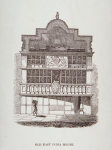 Vue de la Maison des Indes Orientales, avec une figure devant, vers 1700 - English School