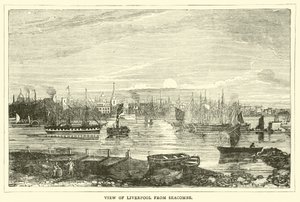 Vue de Liverpool depuis Seacombe - English School