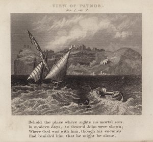 Vue de Patmos, Révélation I, verset 9 - English School