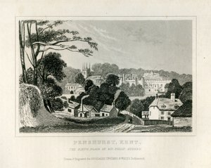 Vue de Penshurst, Kent, vers 1840 - English School