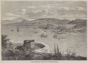 Vue de Point Levi, depuis les remparts de Québec (gravure) - English School