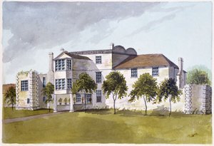 Vue de la maison de Sir Noel de Caron, 1809 - English School