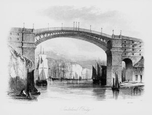 Vue du pont de Sunderland, 1841 - English School