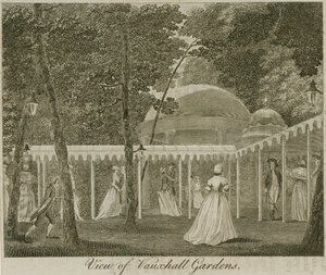Vue des jardins de Vauxhall, Londres