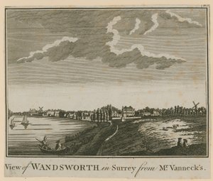 Vue de Wandsworth dans le Surrey depuis la maison de M. Vanneck - English School
