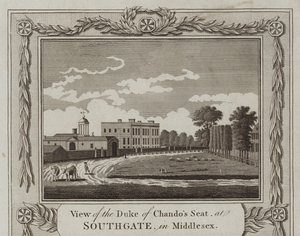 Vue du siège du duc de Chandos - English School