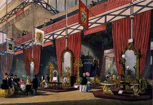 Vue de la section des meubles de la Grande Exposition de 1851, de 