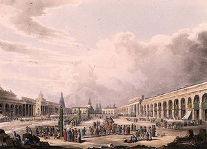 Vue de la grande place avec les boutiques à Moscou, planche 3 de 