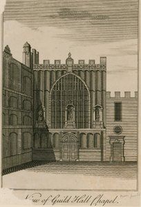 Vue de la chapelle du Guildhall, Londres - English School