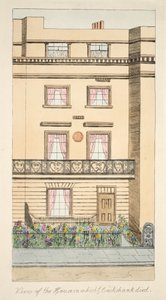 Vue de la maison où George Cruikshank est mort, pub. vers 1878 - English School