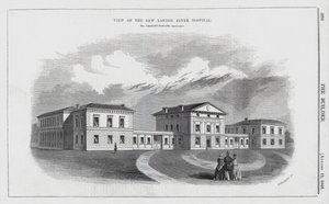 Vue du nouvel hôpital de la fièvre de Londres - English School