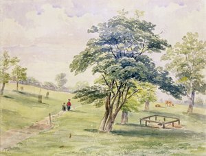 Vue de la partie nord de Hyde Park, 1820 - English School