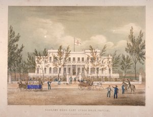 Vue de la Maison des Marins sur East India Dock Road, Poplar, Londres, 1841 - English School