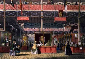 Vue des sections Espagne et Portugal de la Grande Exposition de 1851, de Dickinson