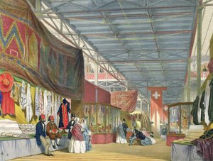 Vue du stand tunisien, à la Grande Exposition de 1851, de Dickinsons Comprehensive Pictures - English School