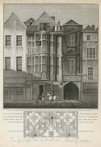 Vue de la façade de la maison de Sir Paul Pindar - English School