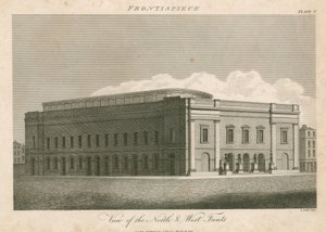 Vue des façades nord et ouest du théâtre de Drury Lane, Londres - English School