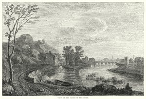 Vue sur les rives de la Seine (gravure) - English School