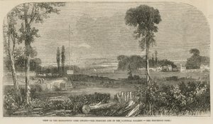Vue sur le domaine de Kensington Gore, le site proposé de la National Gallery - English School