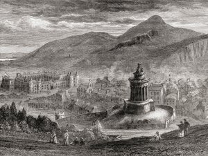 Vue sur Édimbourg depuis le monument de Burns sur Calton Hill, de 