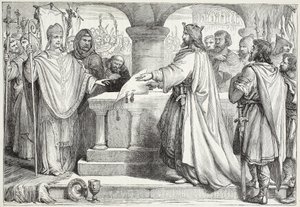 Visite de Charlemagne au Pape, illustration de L