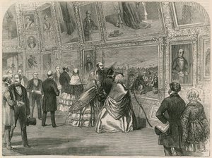 Visite de Sa Majesté, du Prince Albert et de la Reine du Portugal à la Royal Academy
