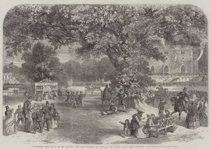 Fête des Volontaires donnée par M. Harvey, le Haut Shérif de Norfolk, à Crown Point, près de Norwich, les Sports (gravure) - English School