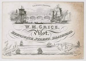 W M Grace, pilote, carte de visite - English School