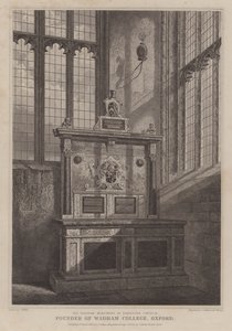 Monument Wadham, église St Mary, Ilminster, Somerset (gravure) - English School