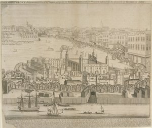 Wagons de trésors emmenés à la Tour de Londres, 1744 - English School