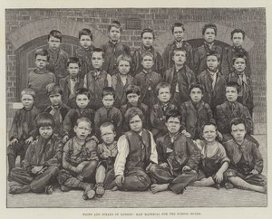 Orphelins et vagabonds de Londres, matière première pour le conseil scolaire (gravure)
