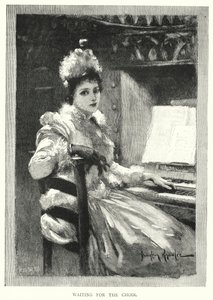 En attendant la chorale (gravure) - English School