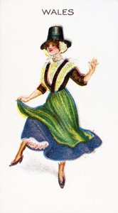 Pays de Galles, carte de cigarette, 1915 - English School