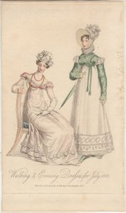 Robes de marche et de soirée pour juillet 1818
