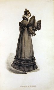 Robe de promenade, planche de mode de Ackermann