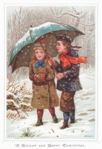 Marcher sous un parapluie dans une tempête de neige - English School