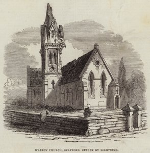 Église de Walton, Stafford, frappée par la foudre - English School
